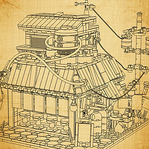 Tewerfitisme Baustein Haus Modell, 2000 Klemmbausteine Modern Straßenansicht Gebäude modular Nudelladen Baustein Modell… – Bild 4