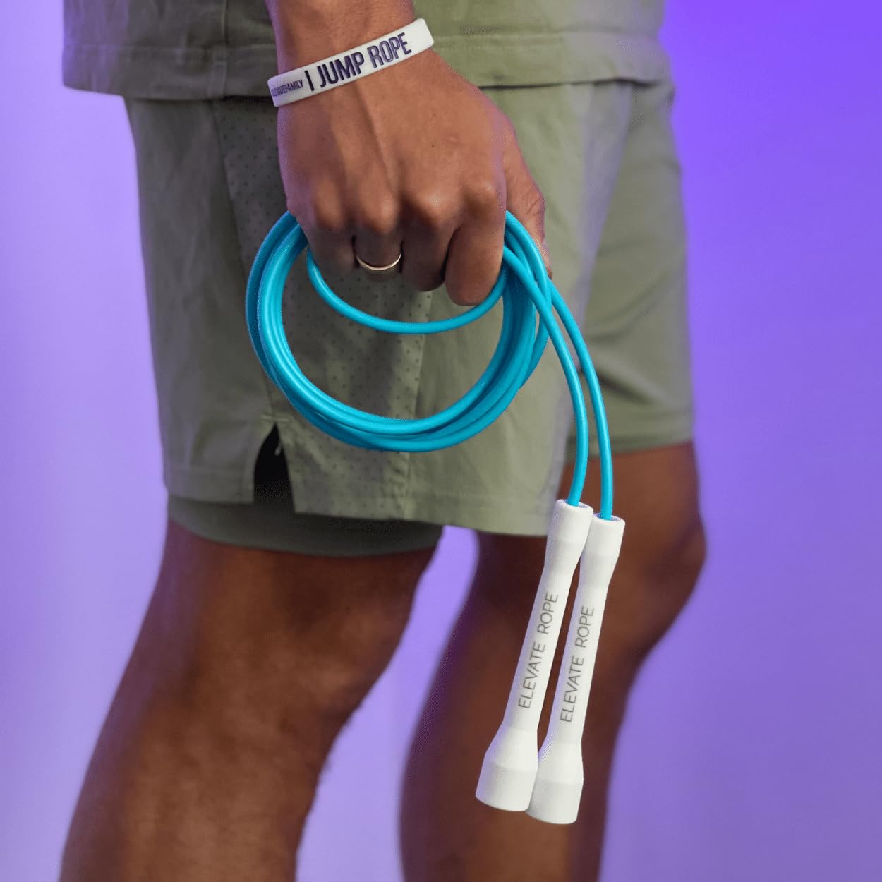 Elevate Rope - Pacchetto di corda per saltare con app per allenamento - 2 x corda per saltare regolabile - Adulti e bambini - Speed + corda con perline - Condizioni e trucchi - Interno/Esterno - Set