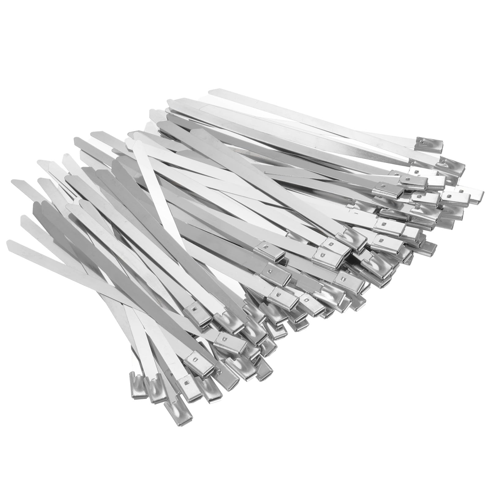PATIKIL Metal Zip Ties 100 Pcs, 4 Inch Heavy Duty 304 Stainless Steel Self-Locking Cable Ties