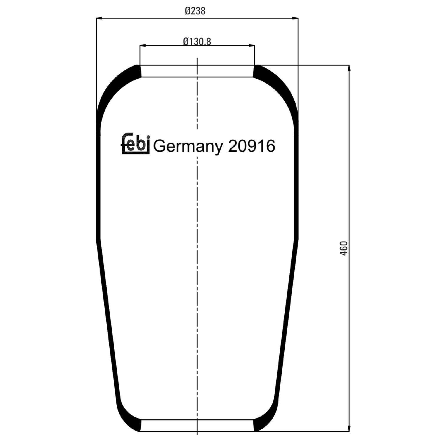 Air Suspension Spring 20916 Febi Bag 81436010095 81436010097 81436010102 Quality