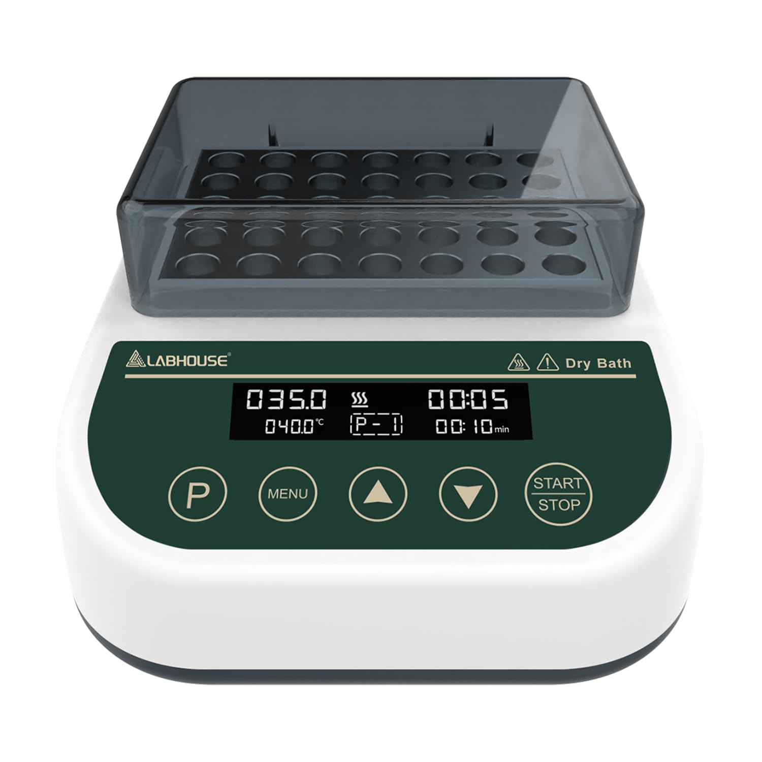 Digital Dry Bath Heater Thermostatic Incubator Heating Programmable Timer with 1.5ml*35 Centrifuge Tubes Heat Block