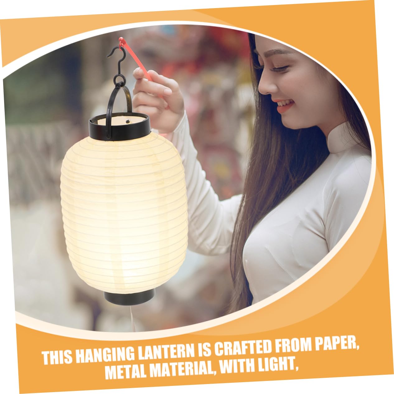 Uonlytech 5 Set Di Lanterne Di Carta in Stile Giapponese Tradizionali Da Appendere Con Luci Per Feste Di Compleanno E Natale 2 Pezzi * 5
