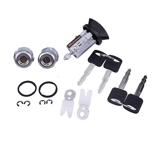 ZTUOAUMA Interruptor de encendido Kit de llave de cilindro de cerradura de puerta 7C3Z-1521990-A 707624 703362 para Ford F150 F250 F350 F450 Super