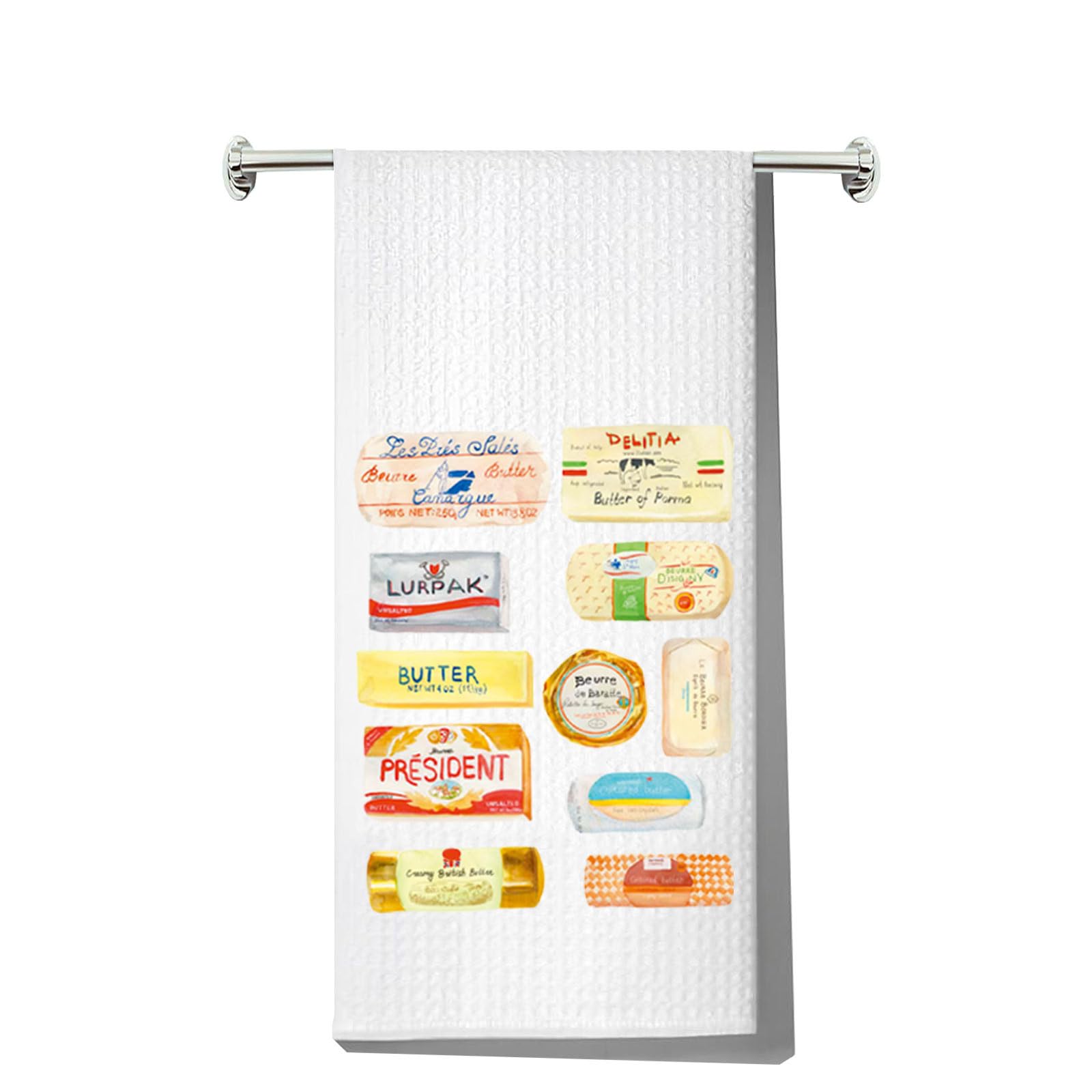 Serviette de cuisine à beurre MYSOMY : essuie-mains en tissu pour décoration de table