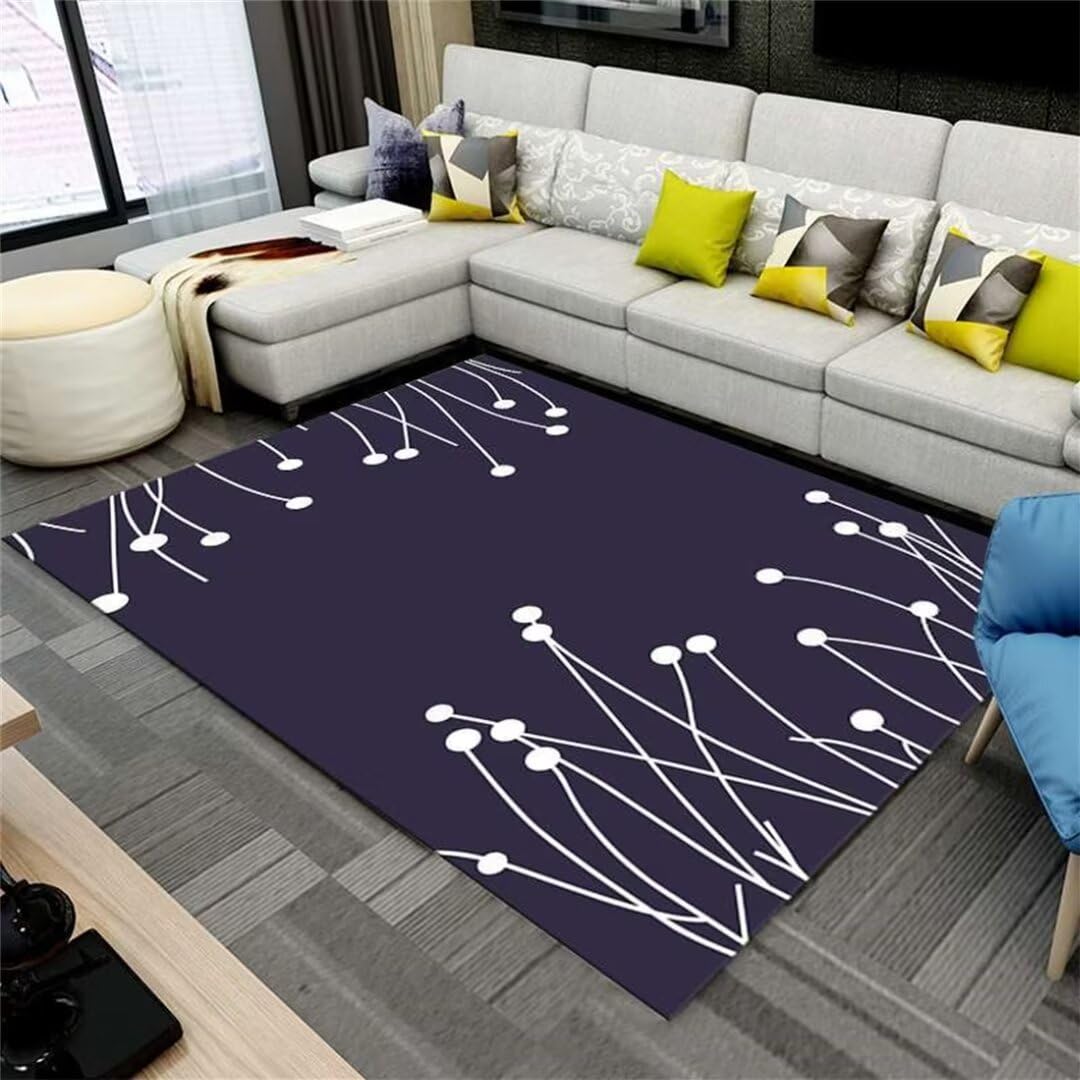 Tapis dressing et restaurant bleu marine grand tapis moderne pour réchauffer le sol