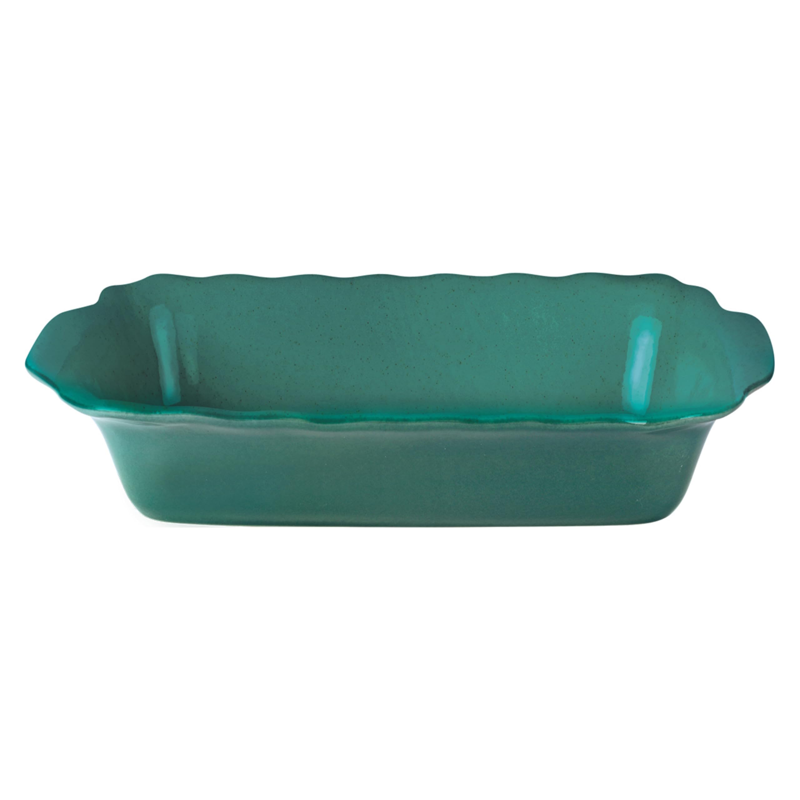 Wald Terrina rectangular de cerámica, arcilla de alta calidad – Fuente para cocción en horno y microondas, ideal para servir en mesa pasta, carne, perca y verduras – Diferentes tamaños y colores