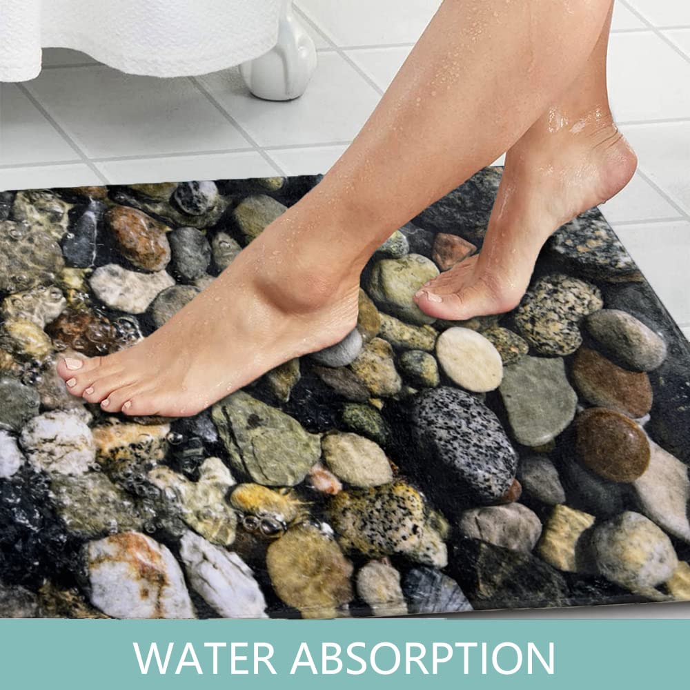 Alfombras de baño, antideslizantes, suaves y absorbentes, de espuma viscoelástica, para baño, bañera, ducha, 71 x 24 pulgadas