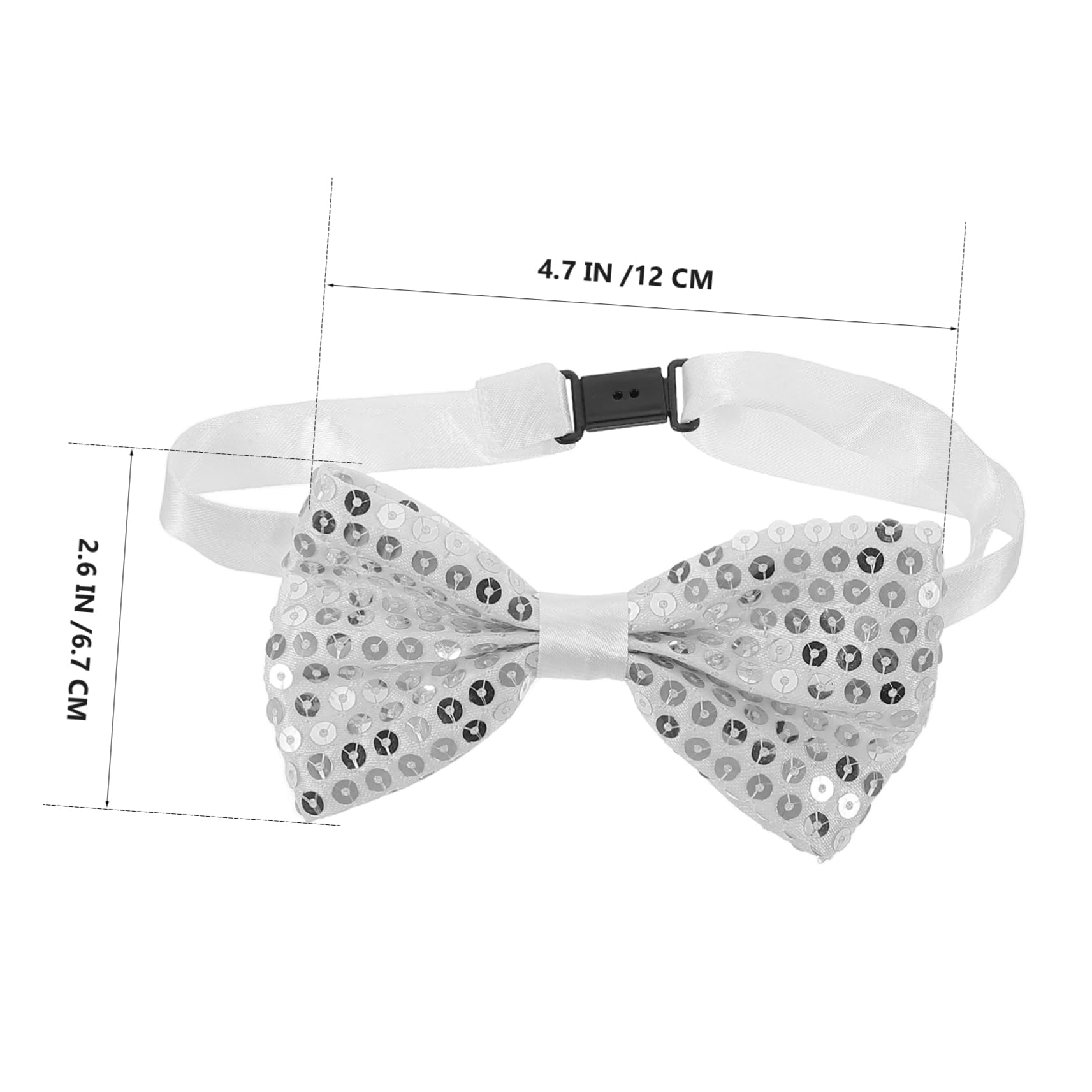 NOLITOY 5pcs Sequin Bow Ties for Boys and Girls Sparkly Sequin Bowtie for Performance Party School Events Boys Girls