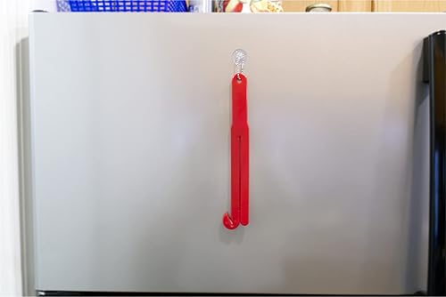 Miniatura 7 de Cortador de bolsas de alimentos con hoja de acero inoxidable y exprimidor para cocinas incluye cadena EZ Hang y ventosa para un fácil almacenamiento