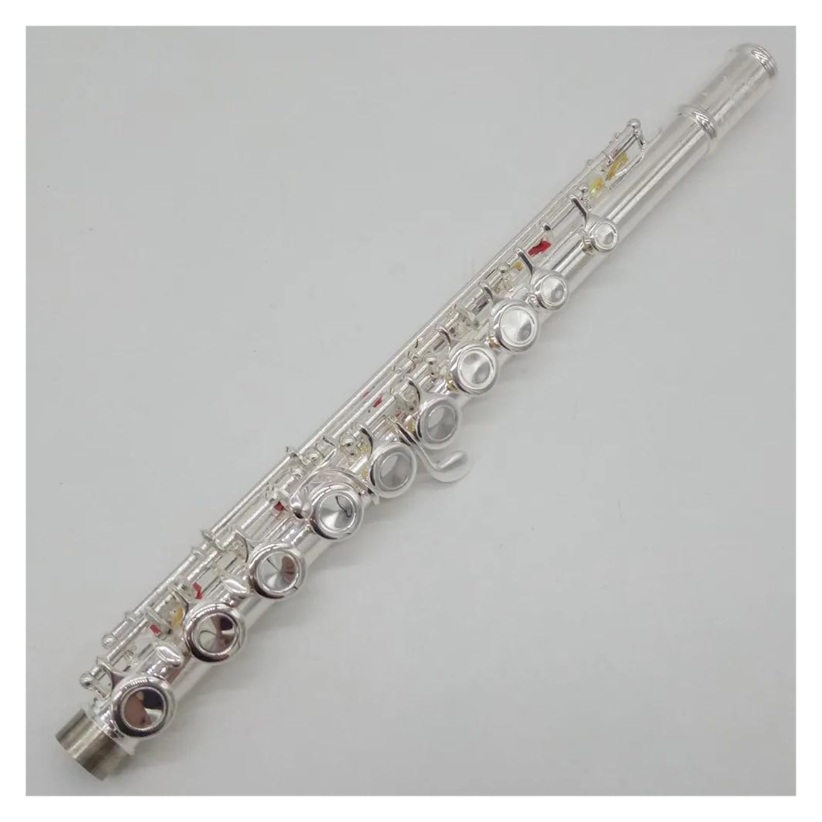 Flauti Placcati In Argento Strumento Per Studenti Flauti Con Testata Curva 16 Fori Chiusi Chiave E Con Custodia Flauto Traverso Kit