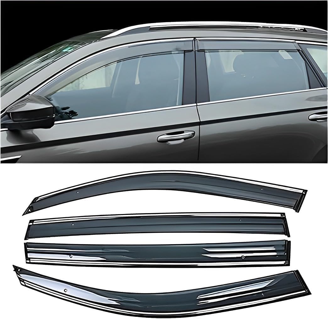PANXUC Car Wind Deflectors for Skoda KAROQ NU7 2017 2018 2019, Side Window Wind Rain Deflector Window Visor Sun Rain Guard Smoke Guards