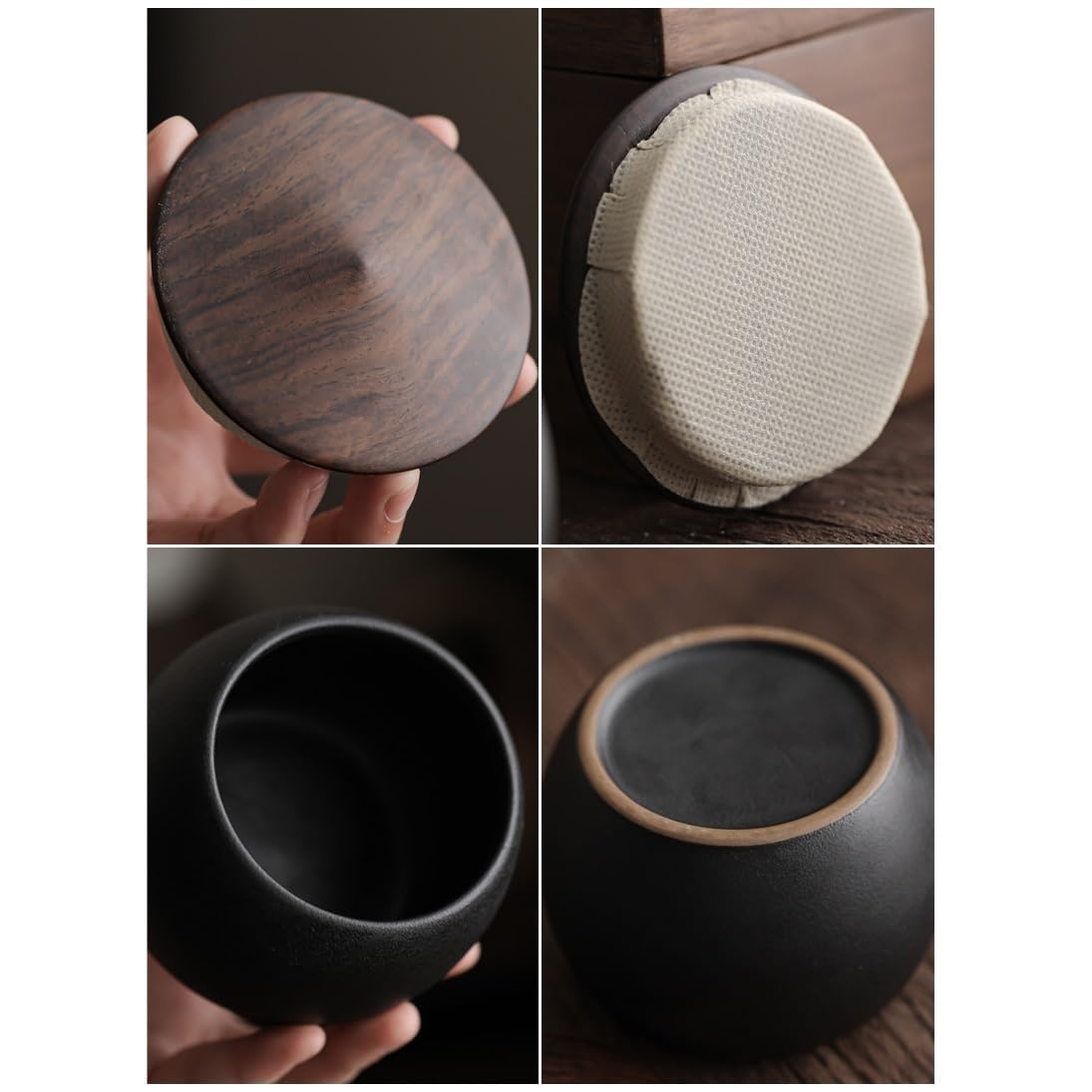 Lata de té Tarro de cerámica for almacenar té a Granel, for Cocina doméstica, pequeño Tarro Sellado, Juego Chino, for, Individual Carrito de té(C-2)