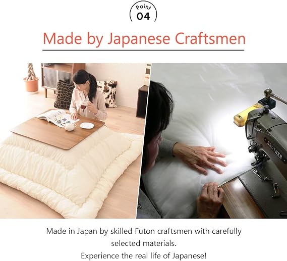 Emur Japanese-made machine-washable nude kotatsu comforter Square Compatible with kotatsu bodies approximately 185×185cm80×80cm