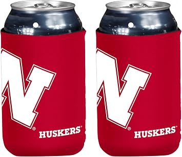 Kolder College Team Logo Insulated Can Holder Cooler 2-Pack Set Nebraska Logo Cornhukers