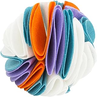 FRCOLOR Dog Sniffing Ball Snuffle for Large Dogs Small Dog Balls Puzzle Feeders for Dogs Snuffle for Dogs Pet Sniffing Dog Balls for Large Dogs Dog Feeding Toy Felt Cloth Indestructible