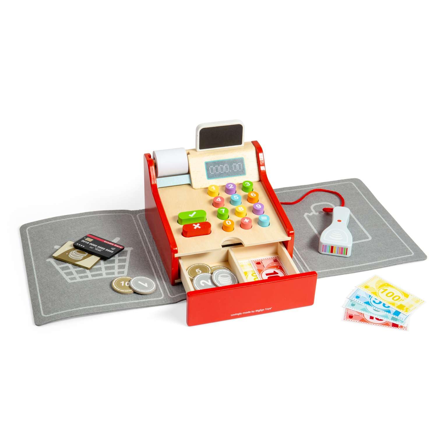 Bigjigs Toys Shop Till, Red - Image 2