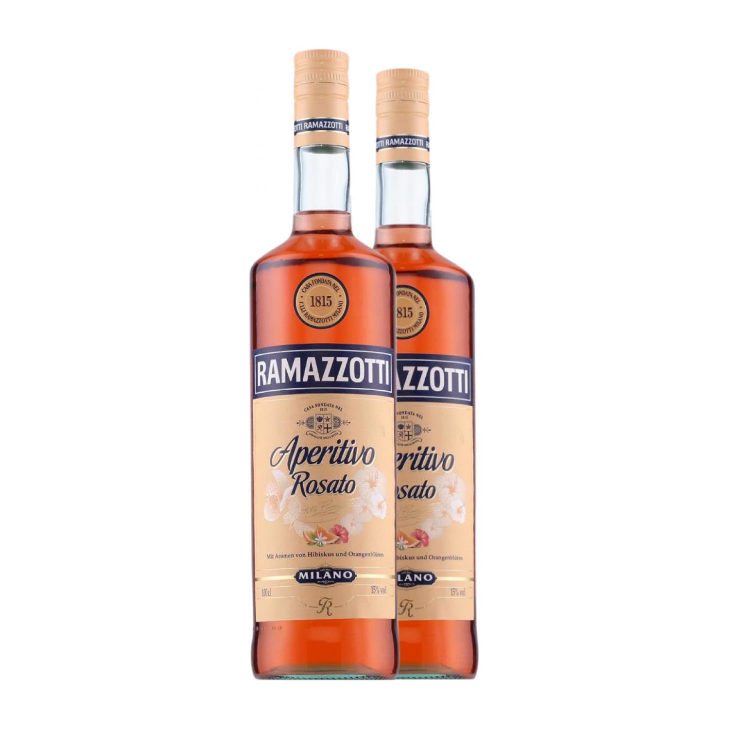 Licores Ramazzotti Aperitivo Rosato 1 L (Caja de 2 Botellas de 1 L)