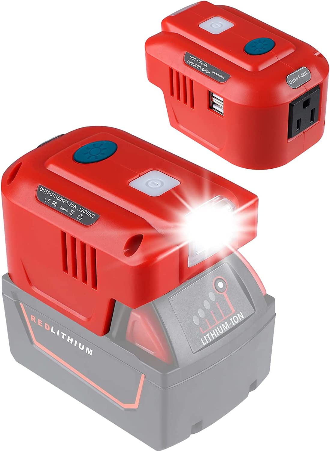 Buy TPDLPower Supply Inverter for Milwaukee M18 18V Battery Liion DC