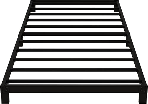 Miniatura 13 de Armazón de Cama Tamaño Completo Bajo de 5 Pulgadas, Plataforma de Metal Resistente, No Necesita Somier, Base de Colchón de Fácil Montaje, Sin Ruido,