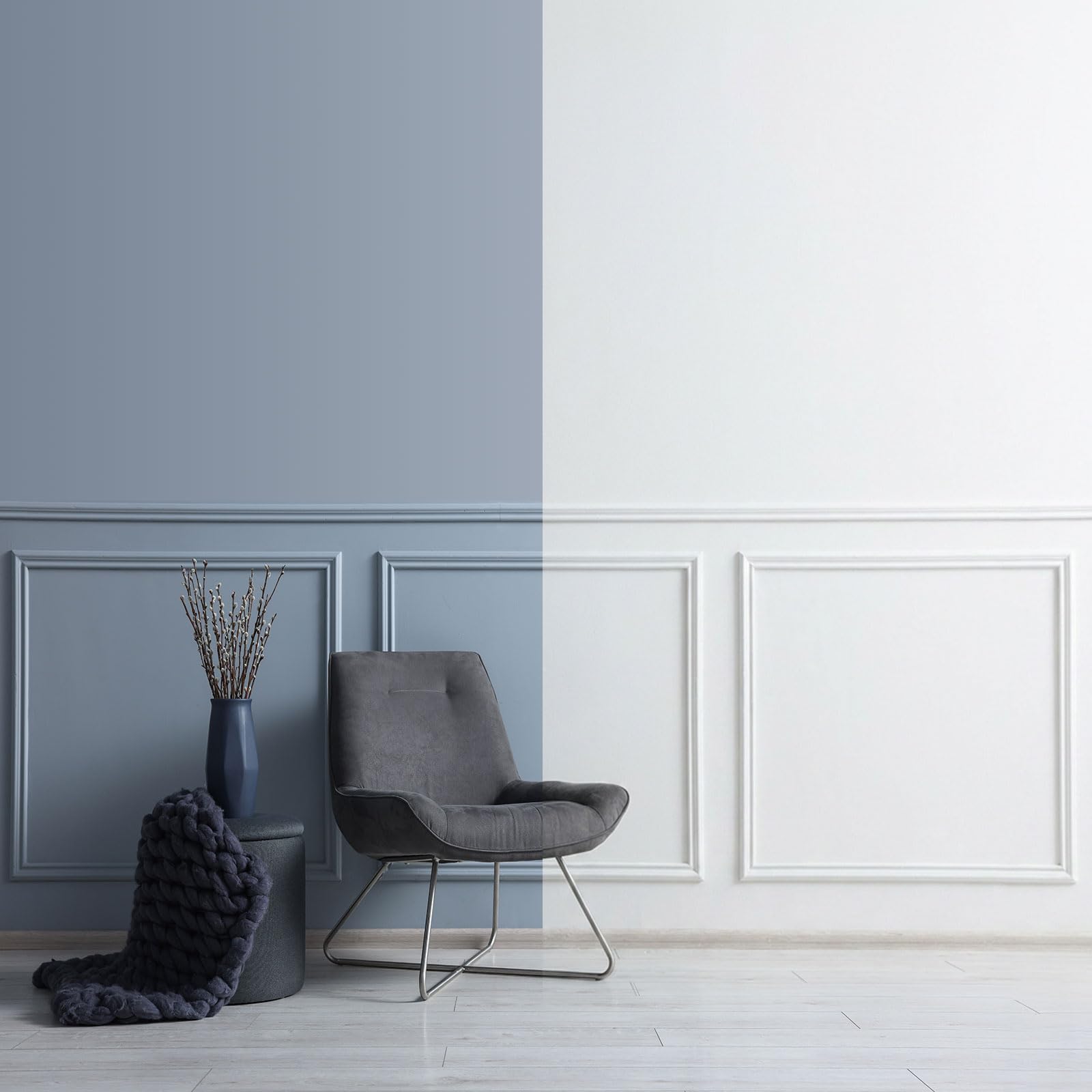 JSIWOTH 3 Set Pre-Cut Accent Wall Moulding Kit 60x60cm