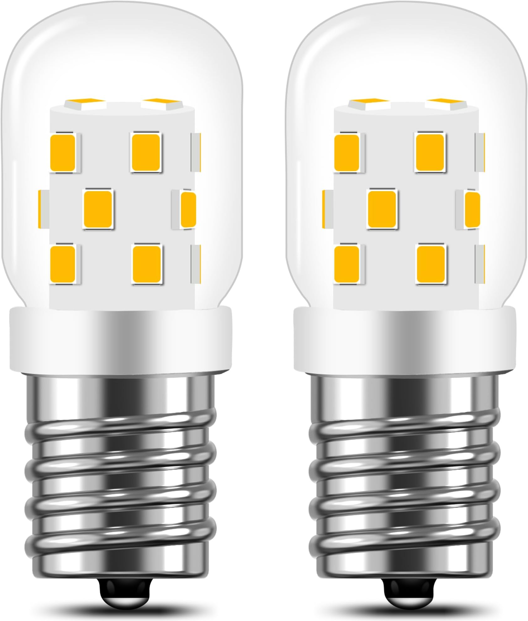 LED Microwave Light Bulbs Under Hood, Warm 3000K,E17 LED Bulb for Range Hood, 8206232A Over Stove Appliance 2 Packs