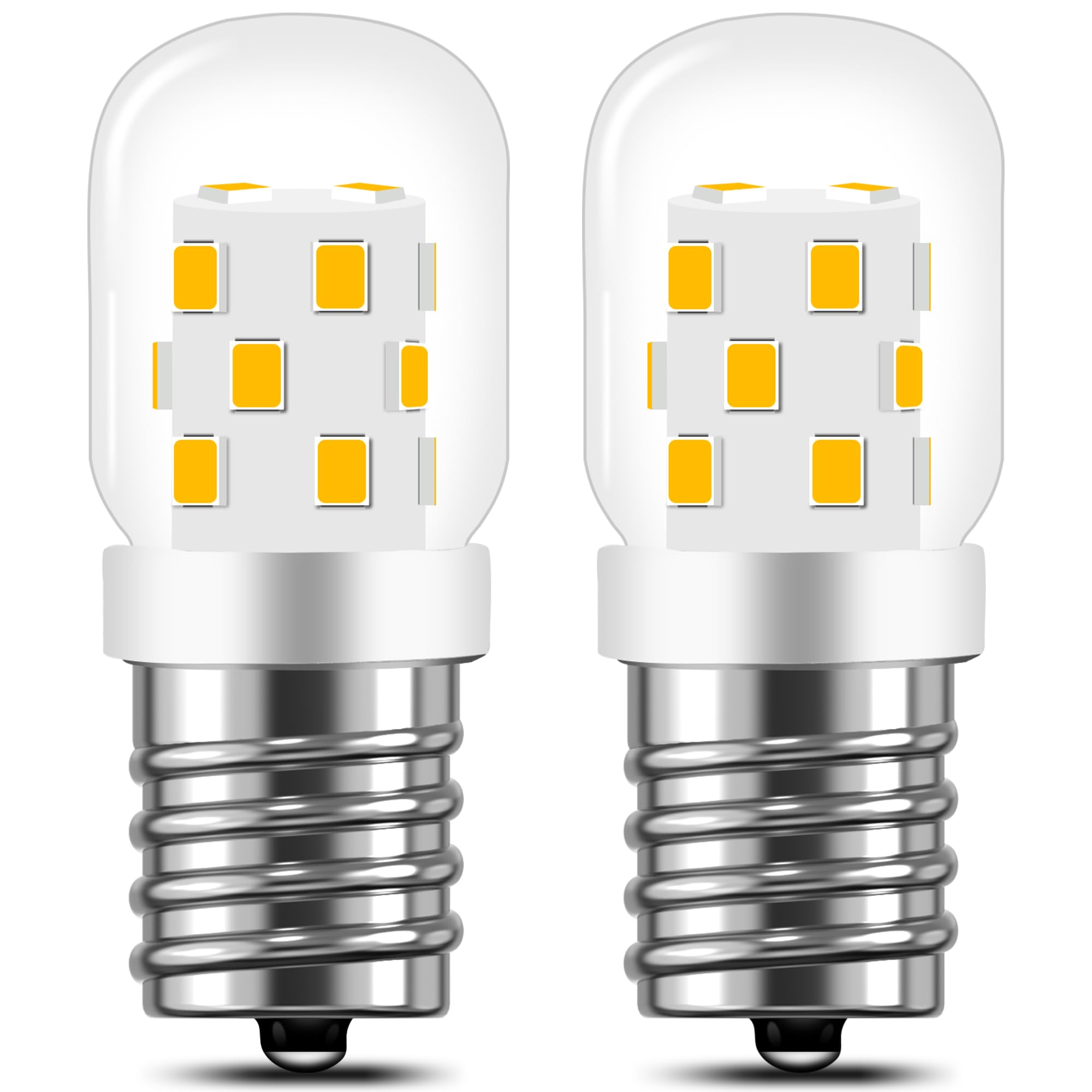 LED Microwave Light Bulbs Under Hood, Warm 3000K,E17 LED Bulb for Range Hood, 8206232A Over Stove Appliance 2 Packs