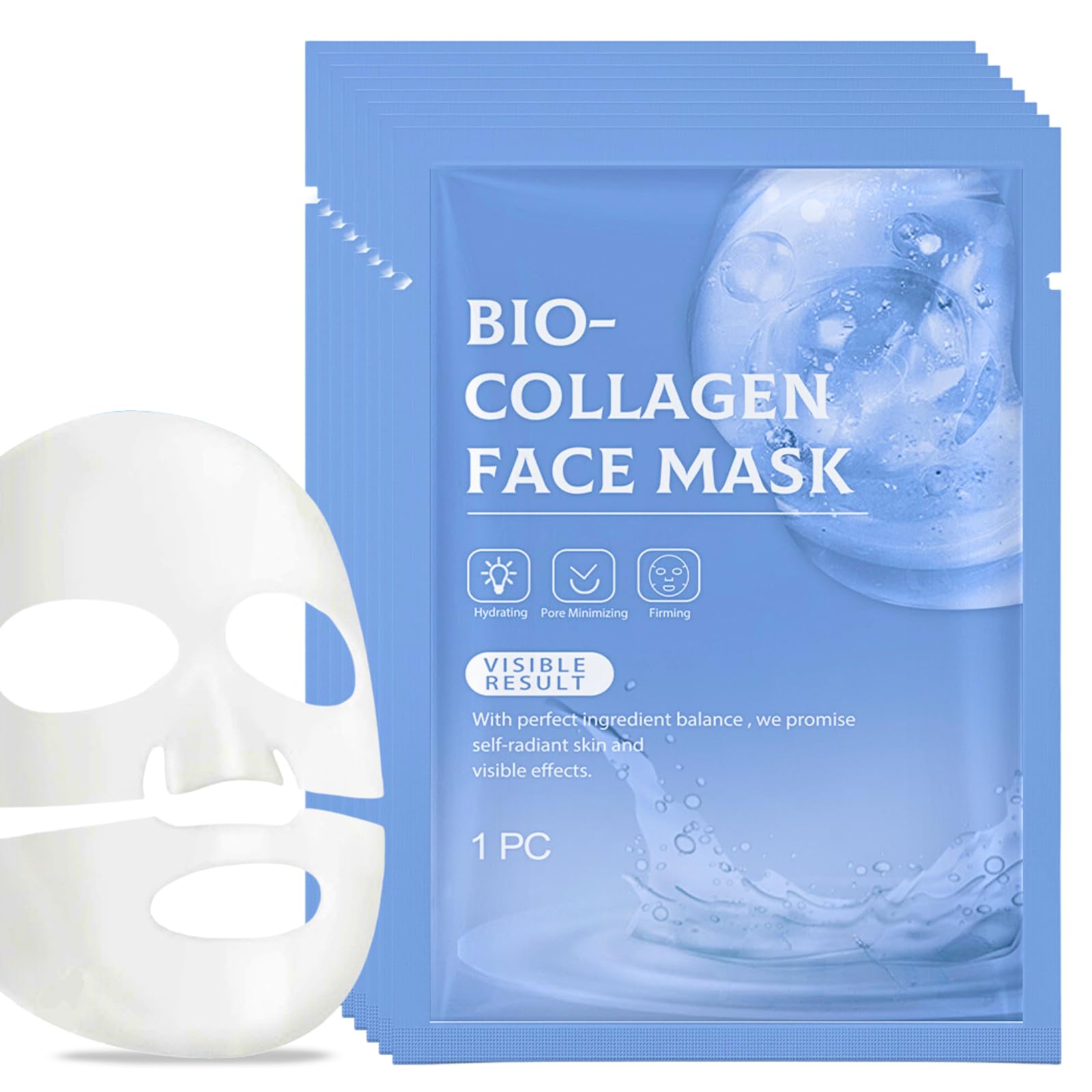 8PCS Bio Overnight Collagen Face Mask, Bio Deep Collagen Overnight Mask, Collagen Mask Korean, Collagen Face Masks For Hydrate, Brighten, Shrink Pores, Soothe, Repair, Korean Face Mask (8)