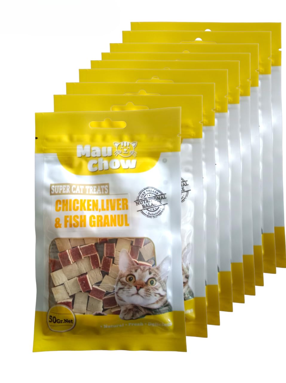 MauChow Cat Treats, Chicken,Liver & Fish Granule,Rich Protein Low Fat, Highly Digestible Healthy Cat Treat,Healthy Snacks, Dry Savory 50g (Pack of 9) (B0CCS4XYZB) Amazon Price History, Amazon Price Tracker