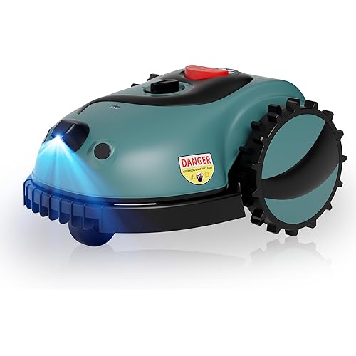 V200 Perimeter Wire Free Robotic Lawn Mower, Mows Up to 37% Slope, 3D Obstacle Avoidance Robotic Lawnmower, Low Noise