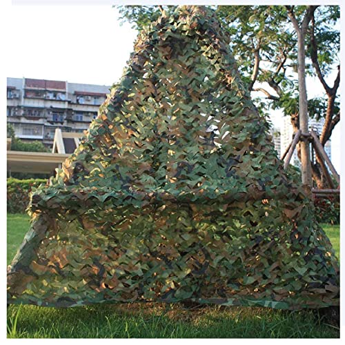 Toldo de malla de camuflaje para exteriores, 2 x 3 m-10 x 20 m, red de camuflaje para camping, tiro, decoración de fiestas, parasol (verde, 7 x 10 m)