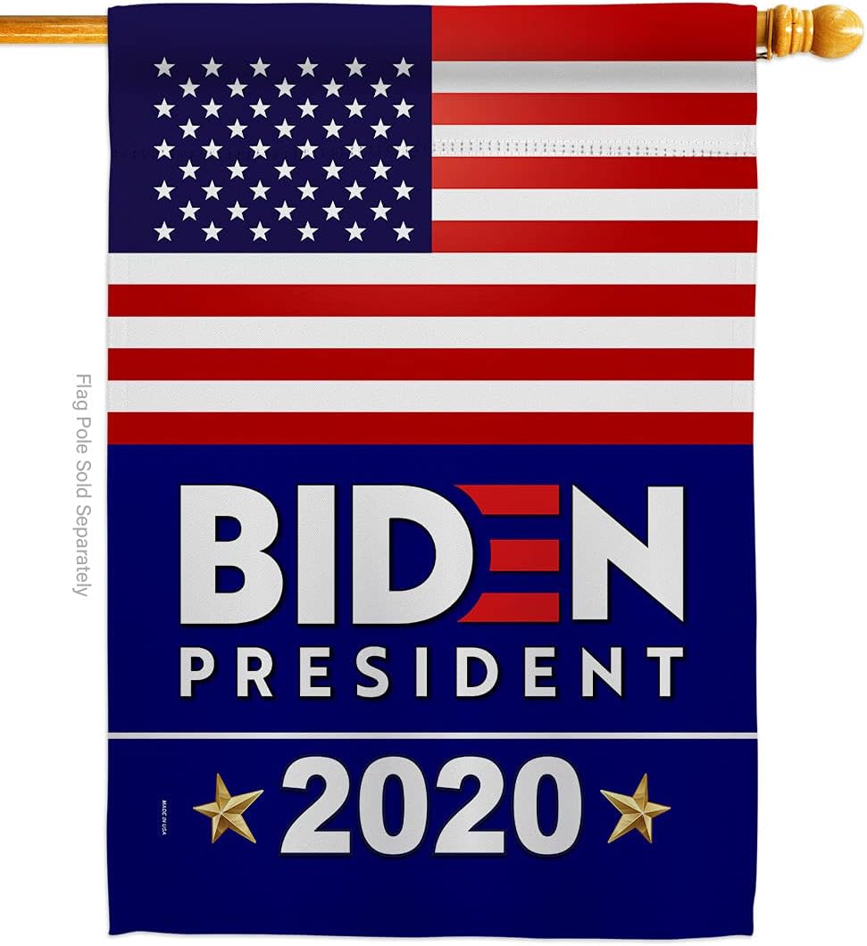 2020 Biden House Flag Patriotic President Democrat Republican Tea Party United State American Election Small Decorative Gift Yard Banner Made In USA 28 X 40