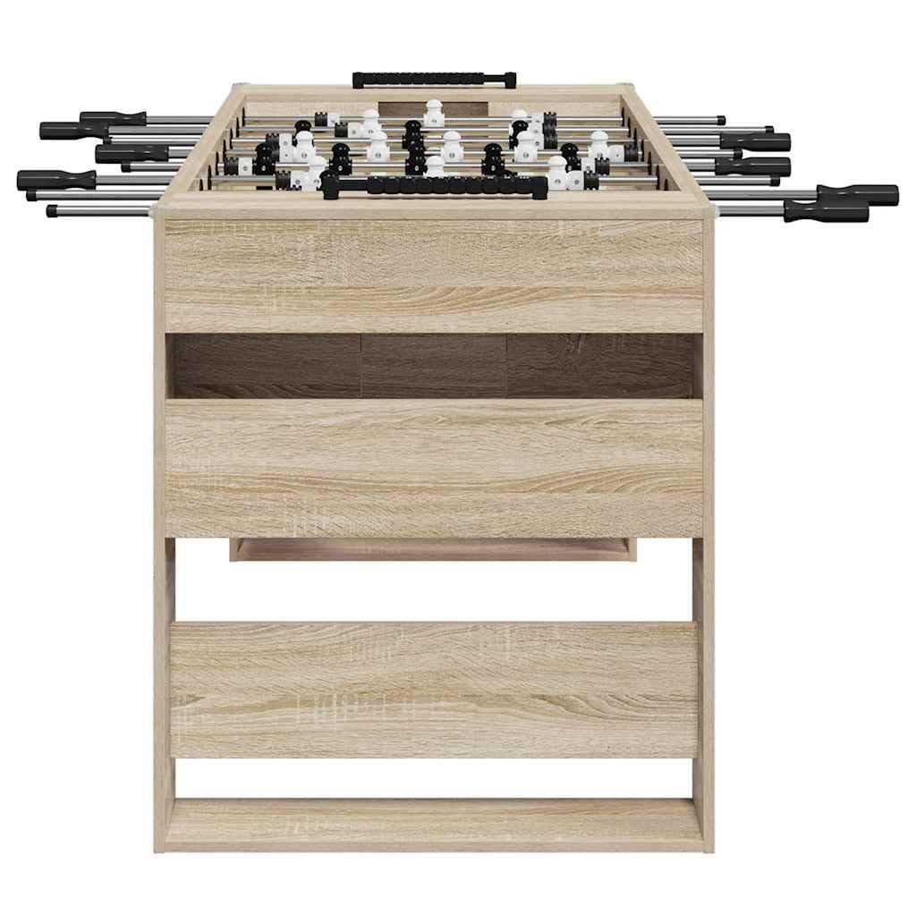 Genérico Mesa de Fútbol 2 pcs Roble Sonoma 146,5 x 74 x 85 cm,Deportes,Juegos de Interior,Futbolín,Mesas de futbolín-3378201
