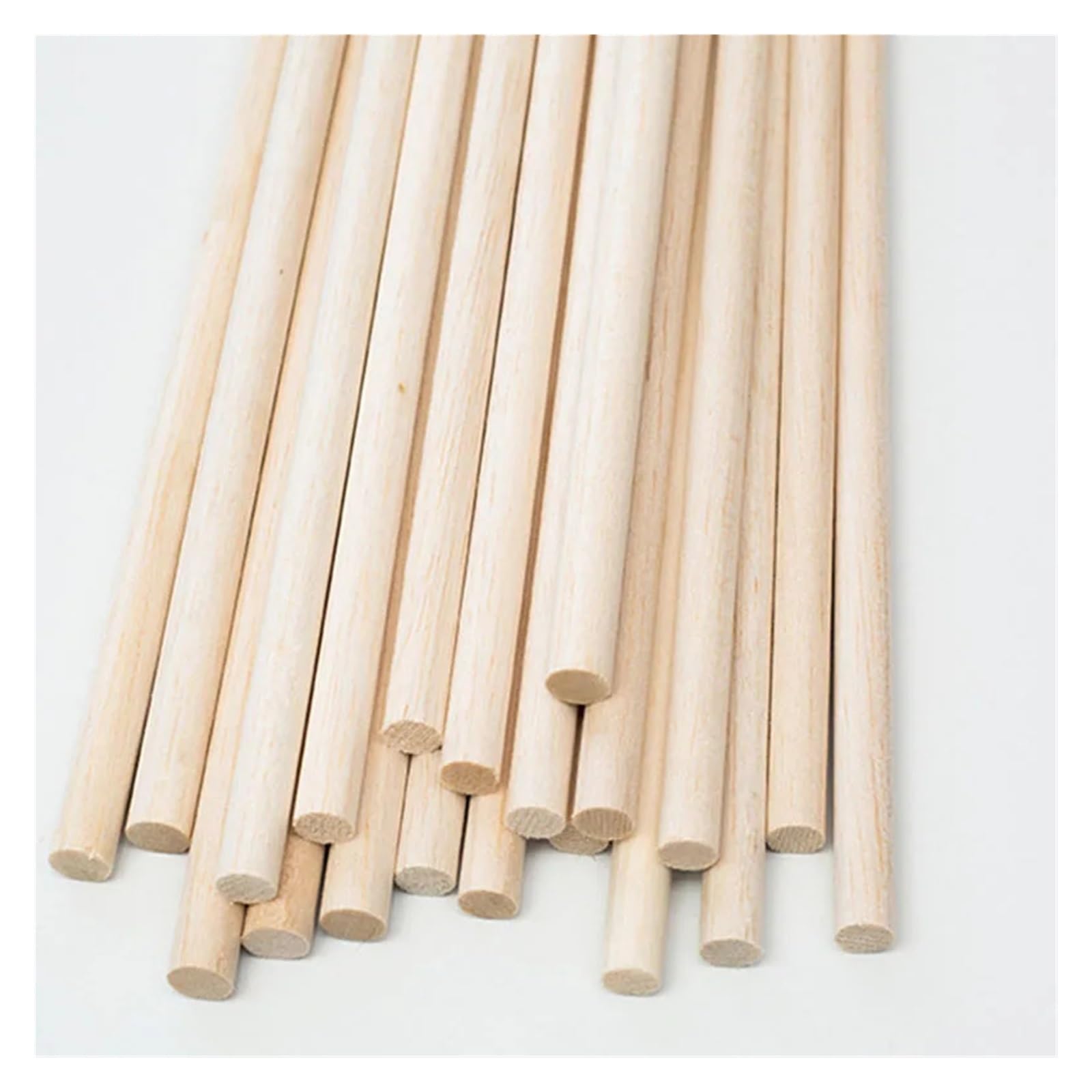 Varillas de madera, Modelo de pasadores madera redondos for manualidades, bricolaje, carpintería, fabricación edificios(20pcs 3x200mm)