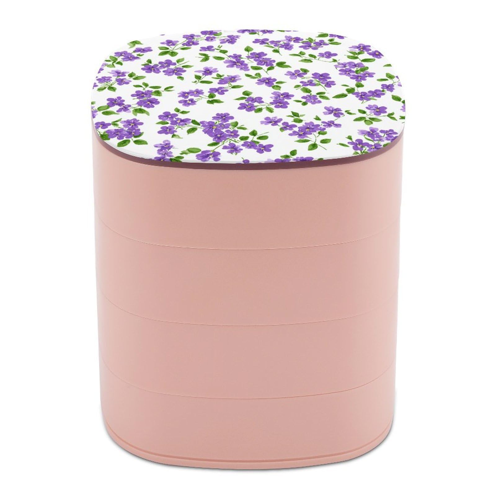 Boîte à bijoux pour femme au motif floral printanier et délicat