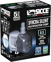 Sicce Syncra Silent 0.5 185 GPH Ultra Quiet Submersible Pump for Aquariums, Fountains, Ponds, Hydroponics - Italian Made, Freshwater & Saltwater