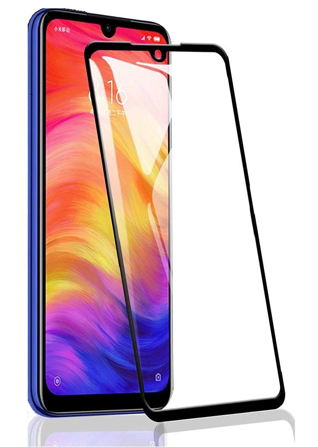 Premium Tempered Glass For Mi A3 Edge to Edge Protection 9H Hardness Full Glue Cover Friendly Anti Scratch (Black) - Pack Of 1 (ORIGINAL GLASS)