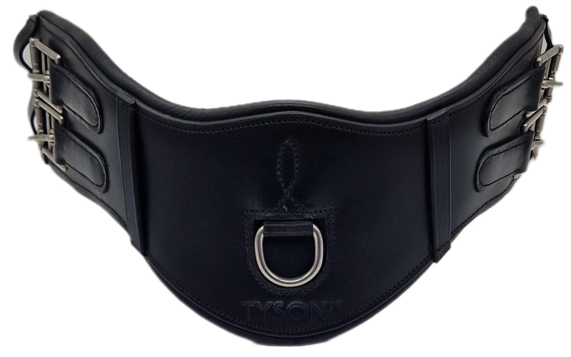 Leder Sattelgurt Soft Mondgurt ergonomisch Kurzgurt Ledersattelgurt 45 55 65 cm Tysons (65 cm)