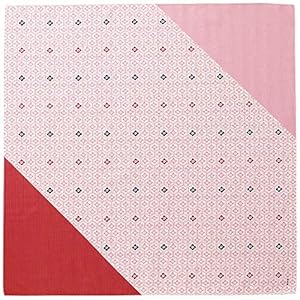 HAMAMONYO Furoshiki Blumen-Wappen & Hexagon-Muster (90,2 cm)