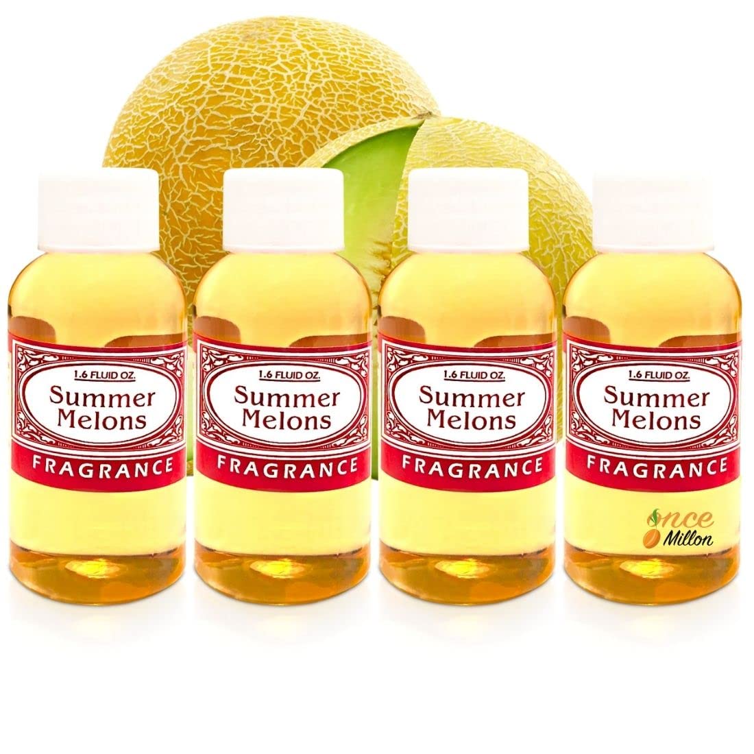 Concentrated Summer Melons 2.0 fl oz Fragrances 4 Pack for Use in Water Vacuums Like Hyla, Rainbow, Sirena, Diffusers, Aromatherapy, Rainmate, Fragrances are Not Made by Rexair, Sirena or Rainbow