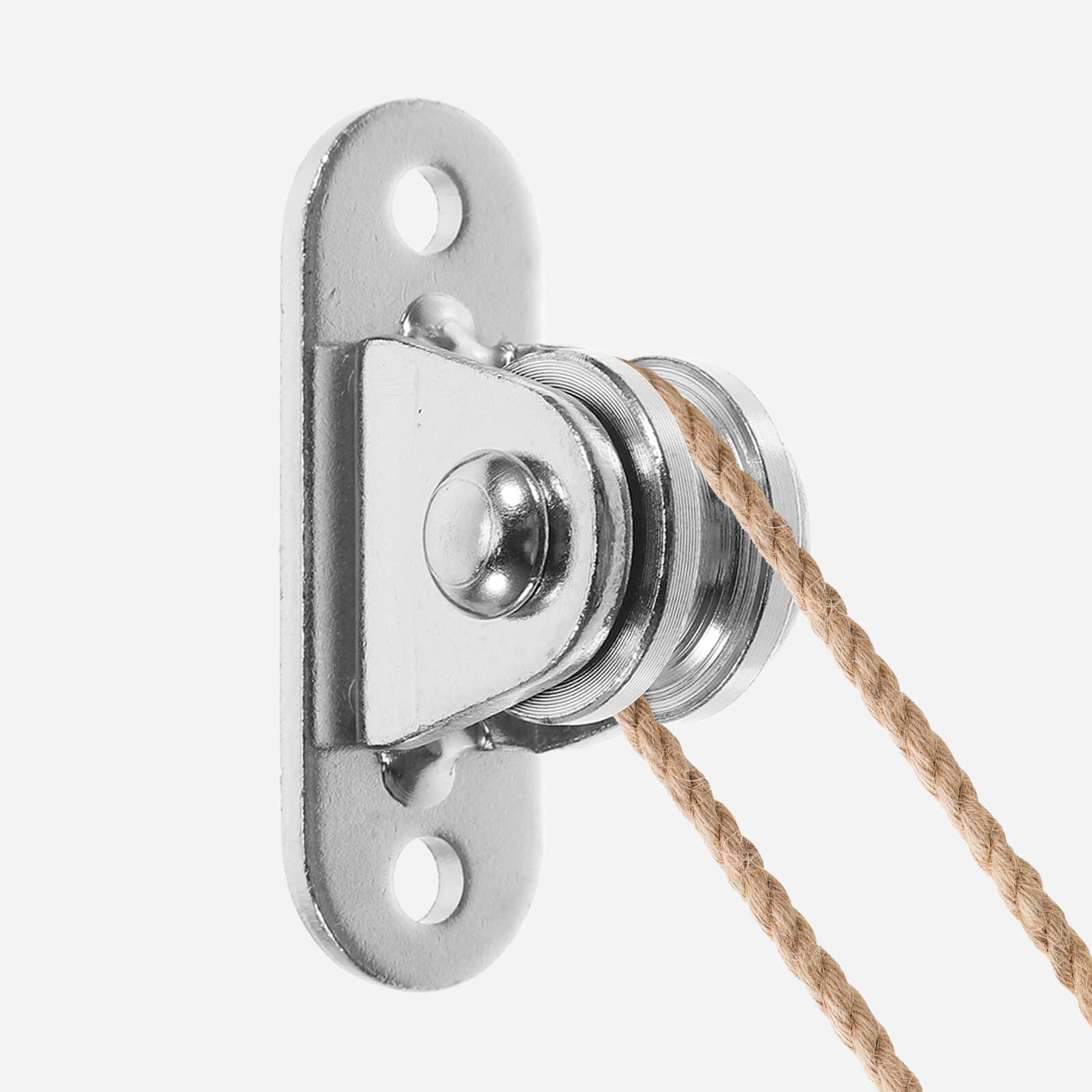 Juego de 4 poleas de cuerda pesada con rodamientos, poleas directas eficientes para tendederos y aplicaciones de elevación