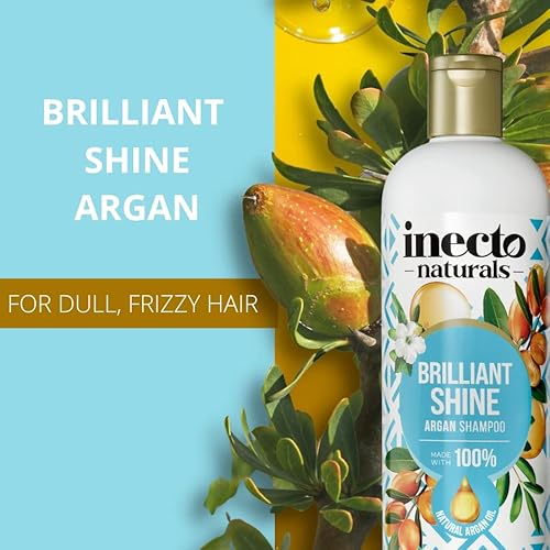 INECTO Natural Argan Shine Shampoo 500ml, Rich & Nourishing Pure Argan Oil for Beautiful Healthy Shine, for Dull Damaged Hair INECTO Natural Argan Shine Shampoo 500ml, Rich & Nourishing Pure Argan Oil for Beautiful Healthy Shine, for Dull Damaged Hair