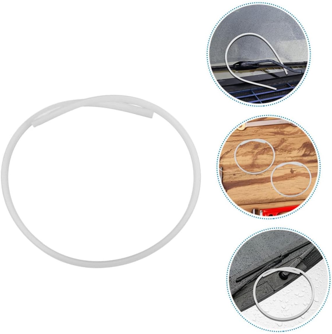 MAGICLULU 5pcs Silicone Wiper Refills Auto Window Wiper Blade Inserts Frameless Soft Scratch-resistant Weatherproof Easy to Install