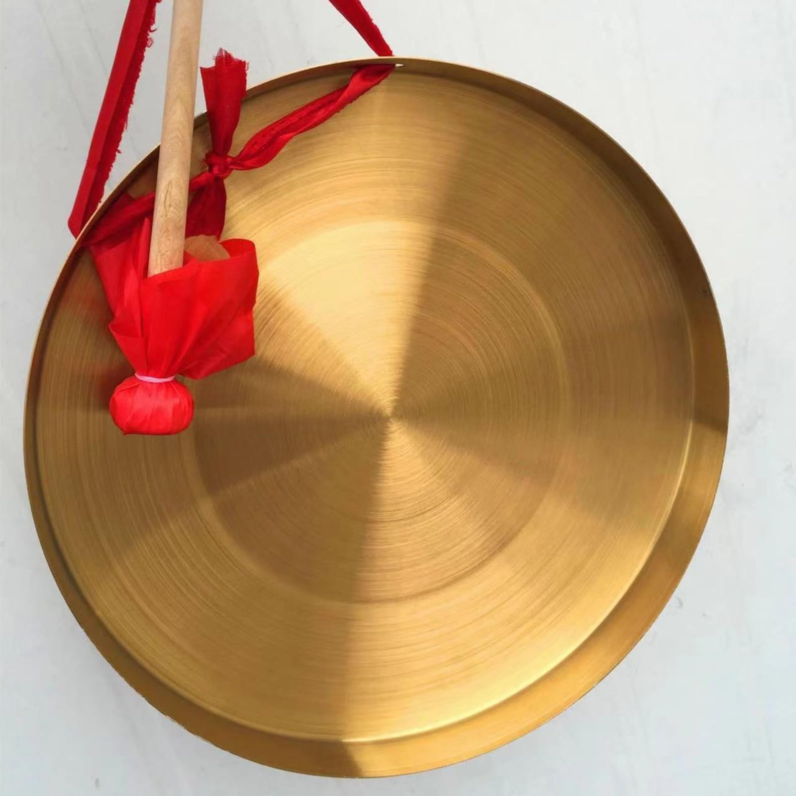 Gong a mano Cymbal con battitore, in ottone con battitore, strumento a percussione, gong cinese (28 cm)