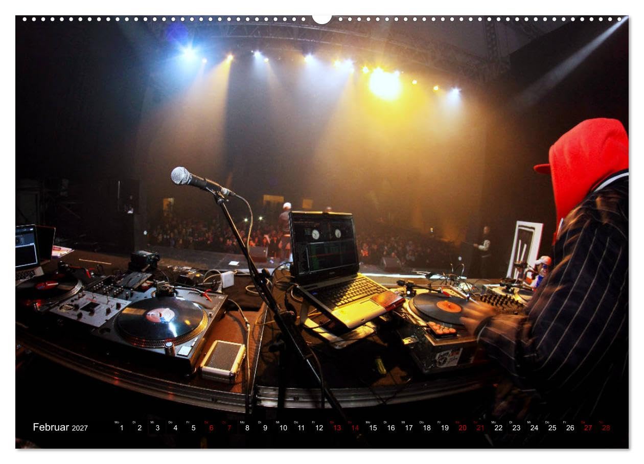 CALVENDO - DJ Liveact (hochwertiger Premium Wandkalender 2027 DIN A2 quer), Kunstdruck in Hochglanz: Atmosphärische Aufnahmen von Dance Clubs, Festivals und DJ-Equipment