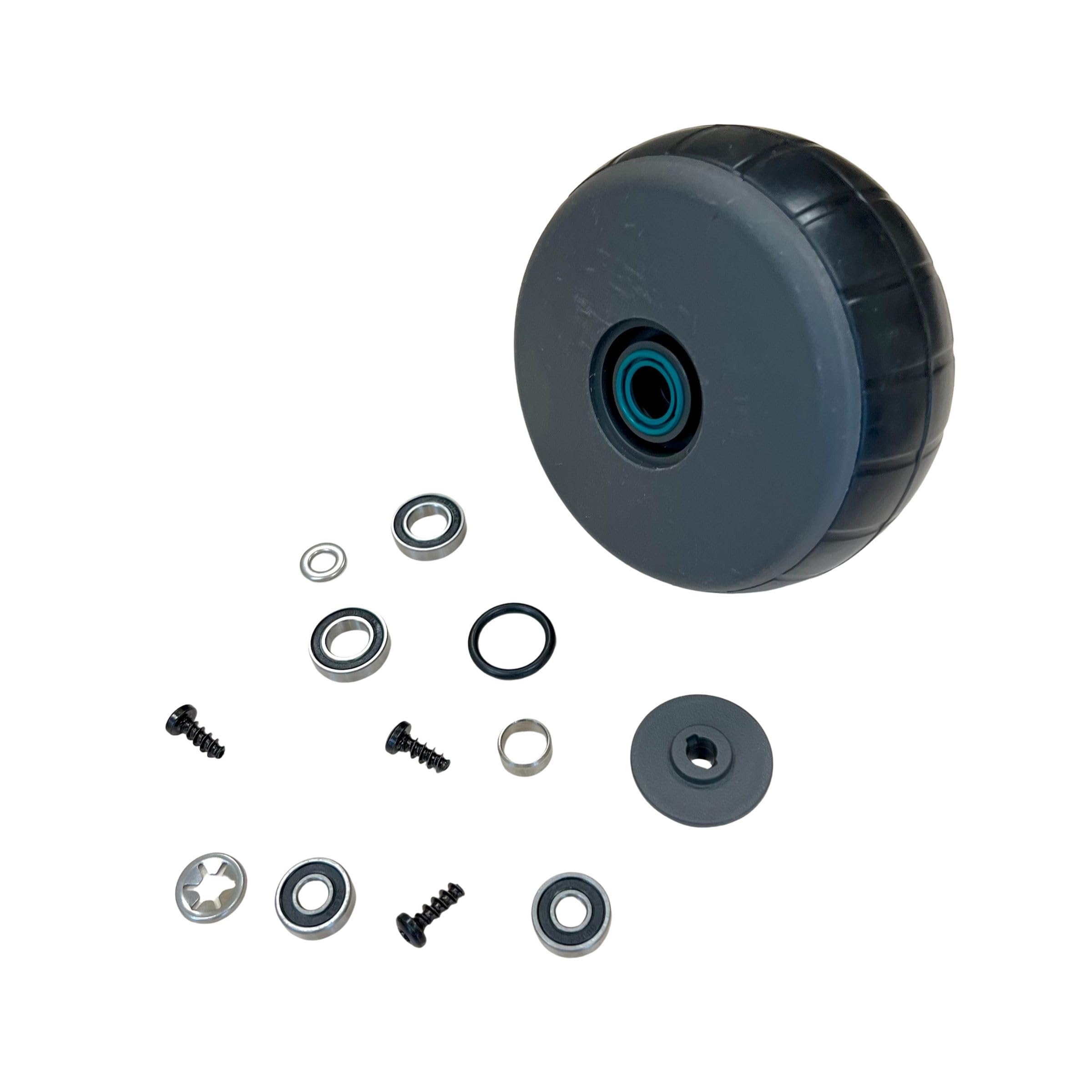 TIMBERA Kit di Riparazione – Compatibile con Husqvarna Automower: Ruota Anteriore Senza Asse con Cuscinetti, Guarnizioni, Mozzo e Battistrada – Modelli 310 315 315X