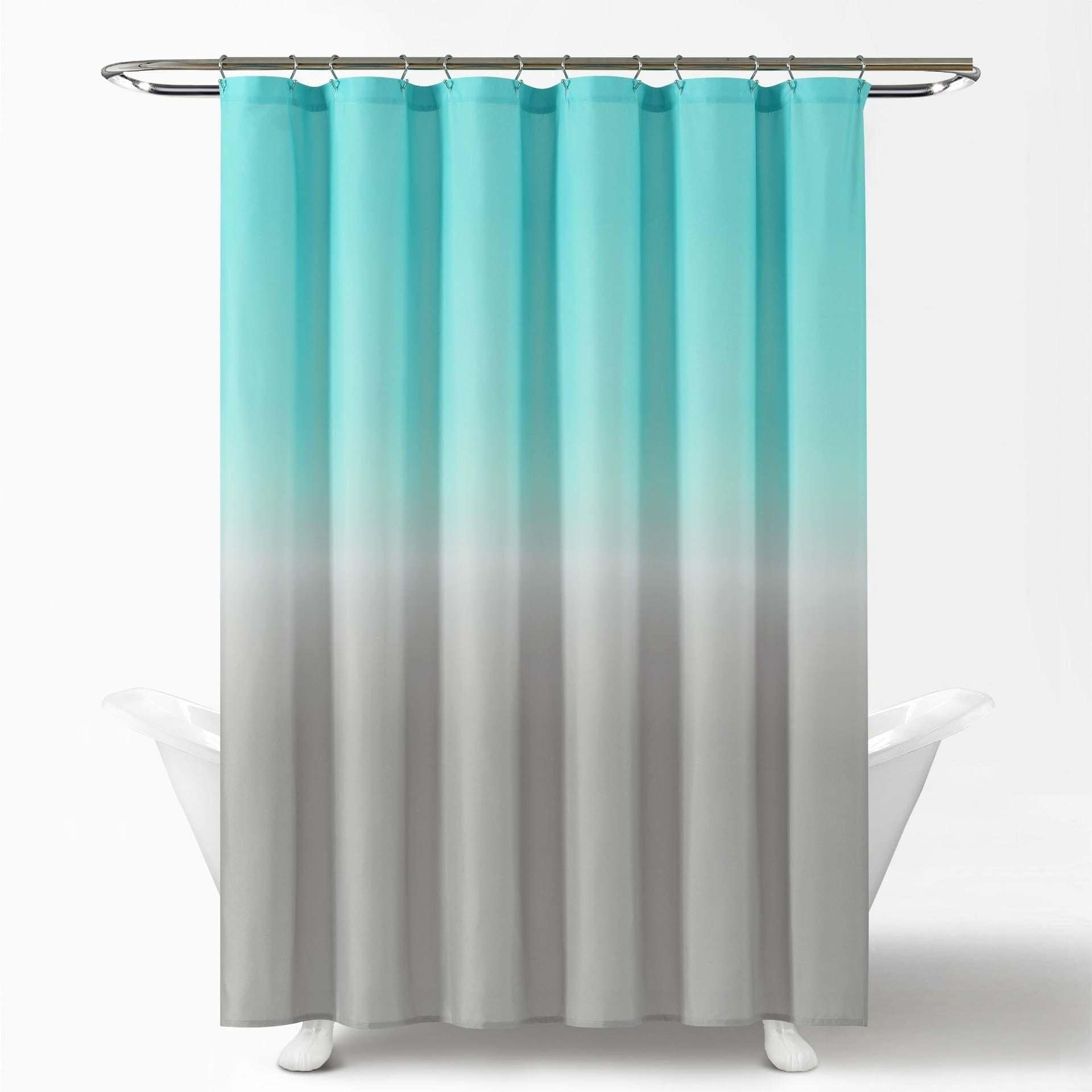 XIANGPEIFBH Waterproof Shower Curtain Plain Color Gradient Home Decor Partition Curtain Bathroom Curtains Multi Size with 12 Hooks 137x203cm(WxH)