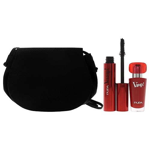 Miniatura 2 de Pupa Milano Vamp! Sexy Lashes and Vamp - Kit de lápiz labial de 0.40 onzas Vamp! Sexy Lashes Mascara - 011 Negro, 0.123 oz lápiz labial - 301 rojo