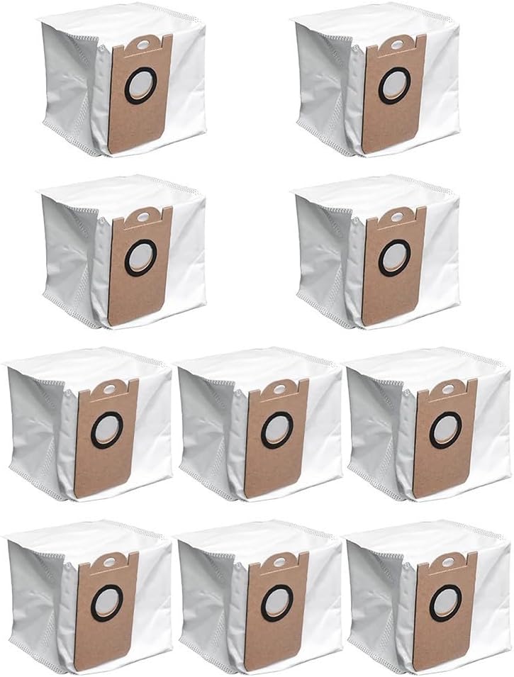 10 Pack Dust Bag Replacements Compatible for Airrobo for T10 Plus Robot Vacuum, High Capacity Disposable Vacuum Bags for Automatic Dirt Disposal Dock, Home Cleaning Accessories
