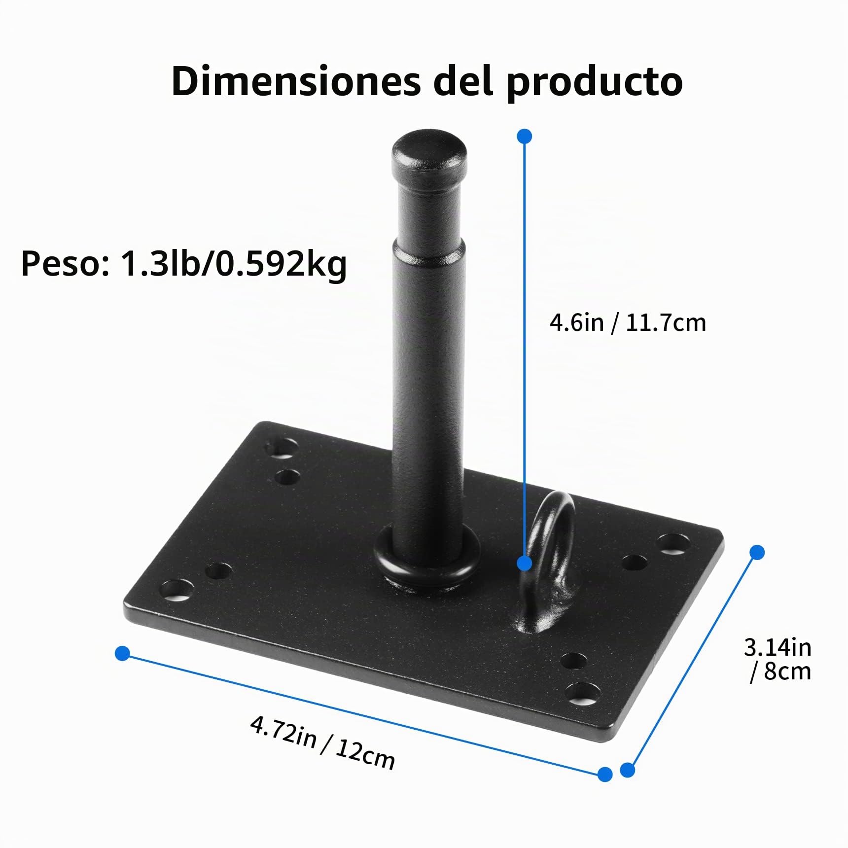 Selens Soporte de pared con tabique de 12 cm de altura, soporte de metal para estudio fotográfico, vídeo, iluminación de flash, luz monolight, techo o pared