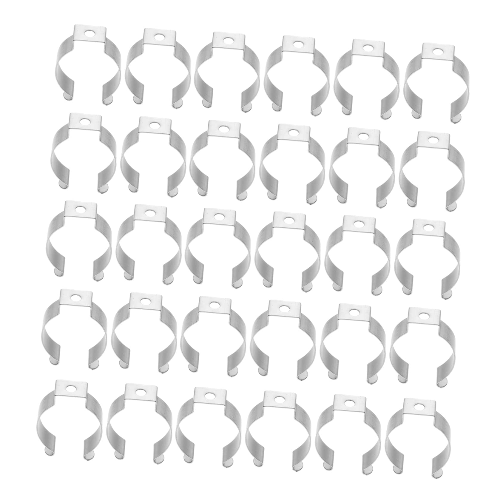 Supports de lampe argentés avec pinces en acier inoxydable pour LED
